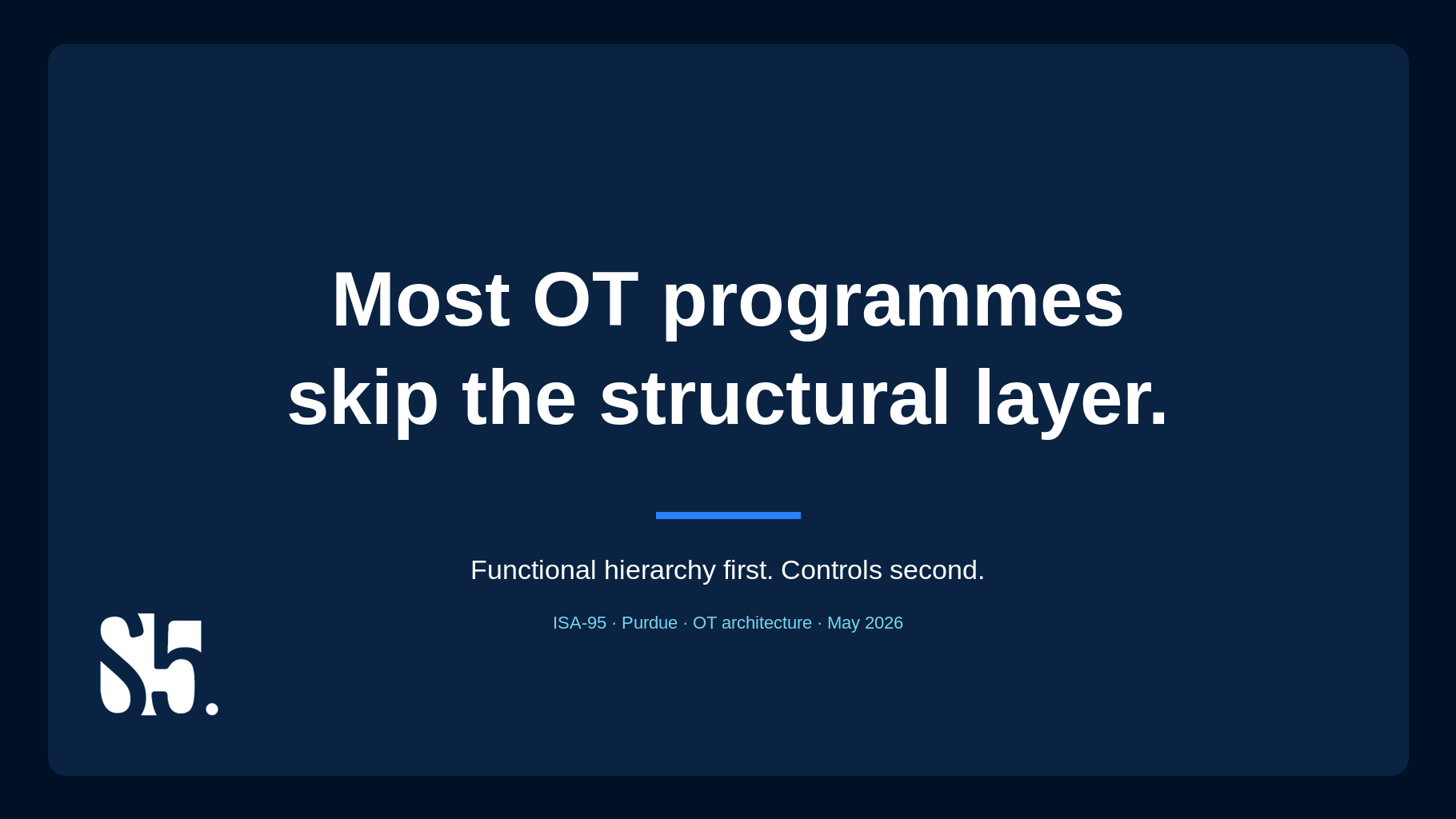 Featured image for “ISA-95: the structural layer most Australian OT programmes skip”